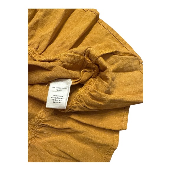 Bobeau 100% Cotton Mustard Ruffled Dress - Picture 4 of 5